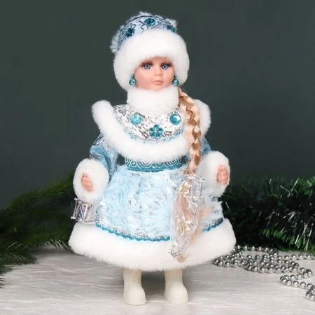 Фигурка новогодняя Снегурочка 32см + бантик 21B56 (36)