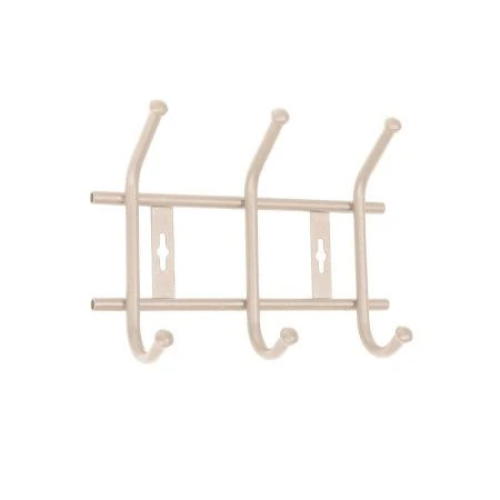 Вешалка 3 крючка настенная 260*190*80мм металл бежевый металлик ВНТ3М (5)