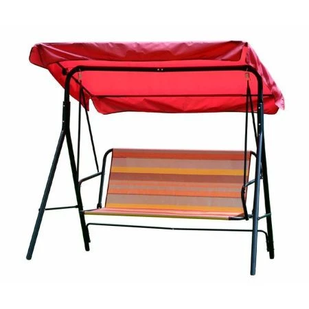 Качели садовые металл КЕЛЛИ 2-х местн. (до 160кг)каркас сталь,рис. разноцвет 160*100*150см с1487 (1)