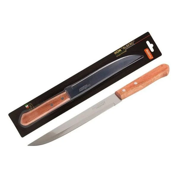 Нож поварской 20см нерж.сталь ALBERO с деревянной рукояткой (72)