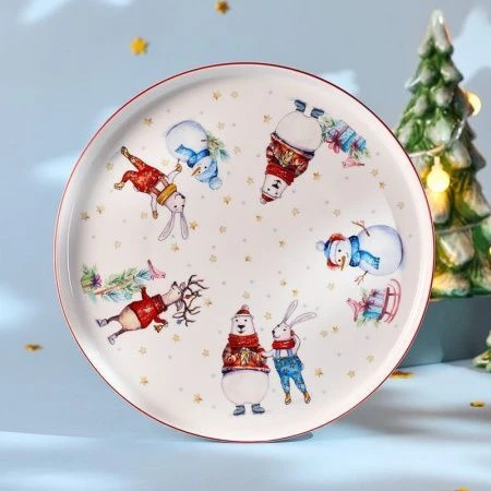 Тарелка мелкая 26см фарфор Winter Story обеденная (24)