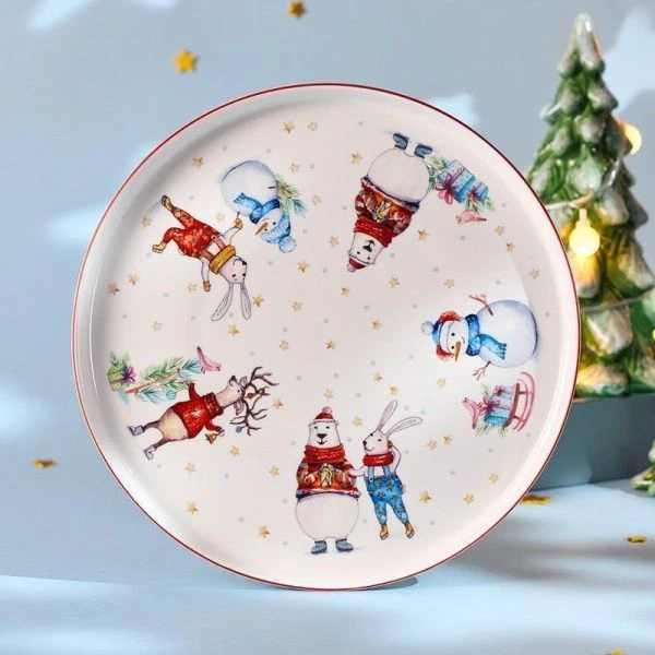 Тарелка мелкая 26см фарфор Winter Story обеденная (24)