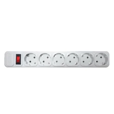 Удлинитель 6 гнезд пластик 3м Centek СТ-8901-6-3,0 белый, двойная защита, макс до 2200 Вт(30)