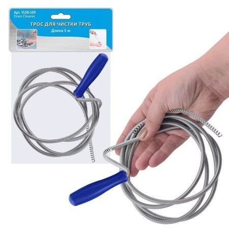 Трос сантехнический 5м d5,5мм металл/пластик (6/48)