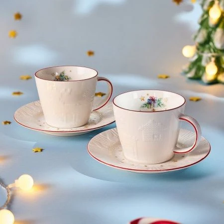 Чайный набор 4пр фарфор Winter Story на 2 персоны 240мл (12)