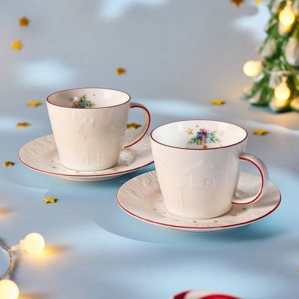 Чайный набор 4пр фарфор Winter Story на 2 персоны 240мл (12)