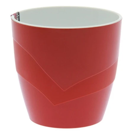 Кашпо пластик Грация 1,2л с дренаж.вставкой 13*13см терракот (20)