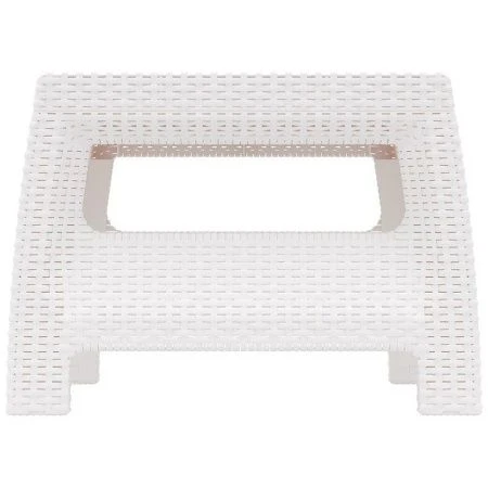 Стол 76,5*57*42см пластик РОТАНГ-ПЛЮС белый (1)