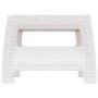 Стол 76,5*57*42см пластик РОТАНГ-ПЛЮС белый (1)