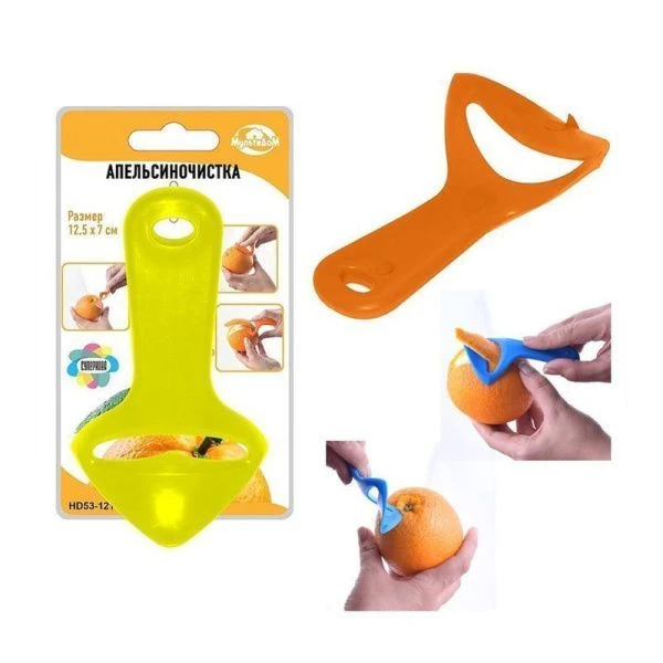 Нож для цитрусовых 12,5*7см пластик 2 цвета DH53-121 (144)