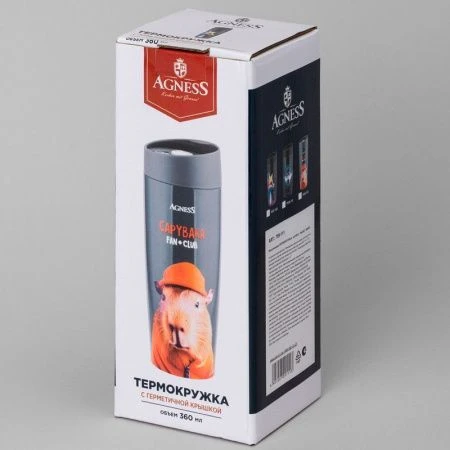 Термос 360мл нерж.сталь/пластик ЛИСА (24)