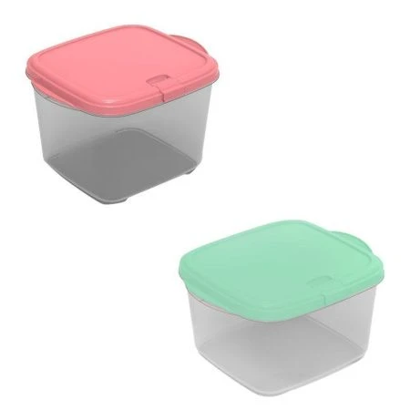 Контейнер пищевой СВЧ 900мл 186*150*60мм пластик CLICK квадратный (12)