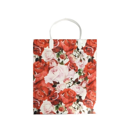 Пакет с пластиковой ручкой 23*25*10см Плетистая роза 01-099 (20/200)