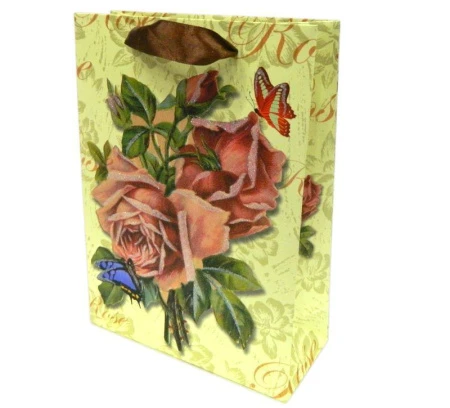 Пакет бумажный 24*18*7,5см (4 вида) JC-1814/DV-BK8770S (600)