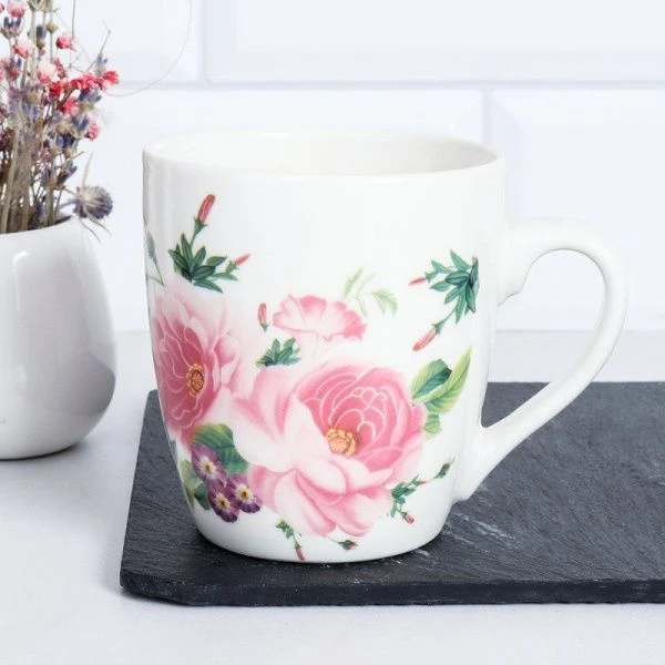 Кружка 250мл керамика ЦВЕТЫ S749 (96)