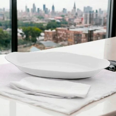 Селедочница 25см фарфор БЕЛЬЕ Голубка (15)