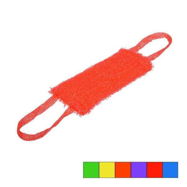 Мочалка 32*14см полипропилен ЛЕНТА (6 цветов) длинная (30)