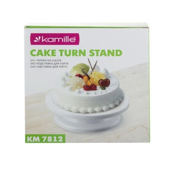 Тортовница вращающаяся 27*7см пластик на ножке арт. 7812 (24)