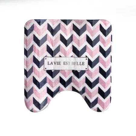 Коврик для туалета полиэстер 45*45 ГЕОМЕТРИЯ JC-13722 (48)