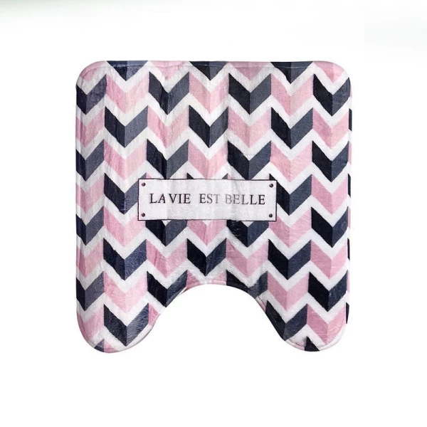 Коврик для туалета полиэстер 45*45 ГЕОМЕТРИЯ JC-13722 (48)