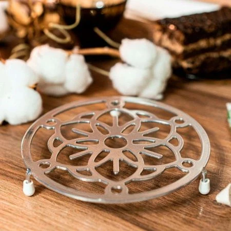 Подставка под горячее круглая 2,2*16,4*16,4см металл Хром 300-100Ch