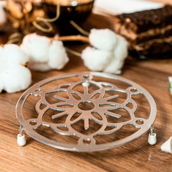 Подставка под горячее круглая 2,2*16,4*16,4см металл Хром 300-100Ch