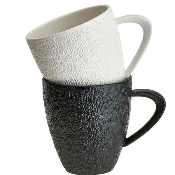 Кружки набор 2шт 360мл фарфор FLAT WHITE collection подар.уп. AK4-0007 (16)