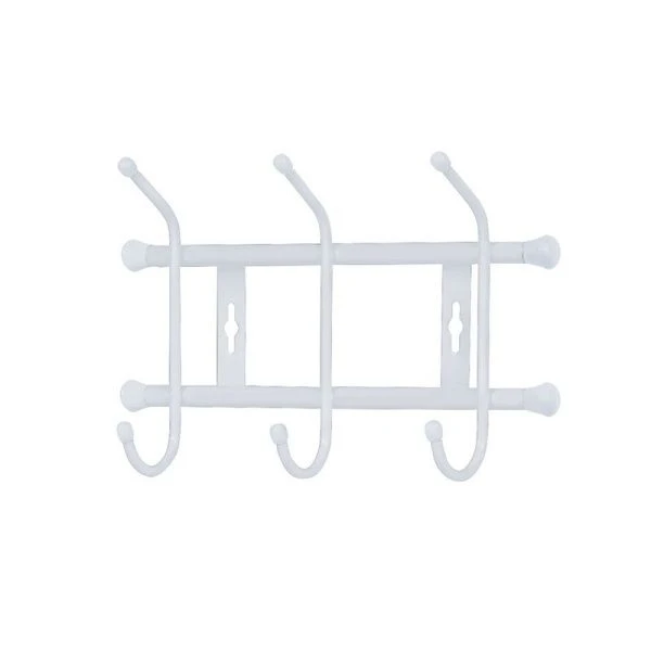 Вешалка 3 крючка настенная 284*188мм металл серая матовая ВН3 (5)