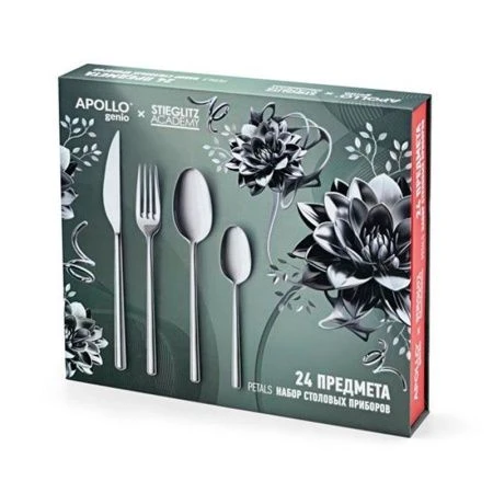 Набор столовых приборов нерж.сталь 24пр Petals PTL-24 (8)