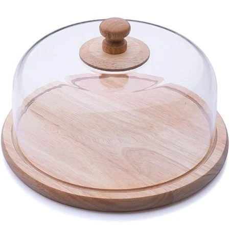 Сырница дерево 23,5см с акриловой крышкой МВ28074 (6)