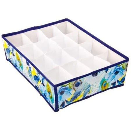 Кофр для хранения вещей 36*30*10  16 секций  Anemones lilac (48)