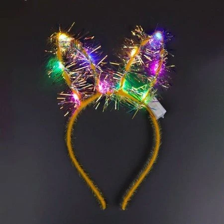 Ободок карнавальный Светящиеся ушки НУ-2496