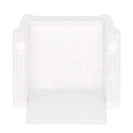 Кресло 73*70*79см пластик РОТАНГ-ПЛЮС белый (1)