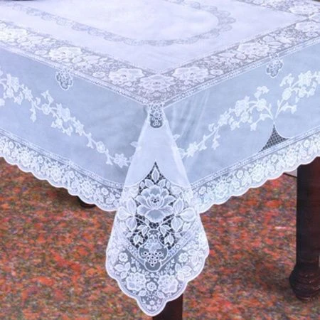 Скатерть 36*36 (90*90) ПВХ EMBOSSED белая 101 (120)