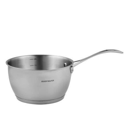 Ковш 1,5л нерж.сталь без крышки 16см с мет.ручкой, 5-ти сл.капс.дно, индукция (6)