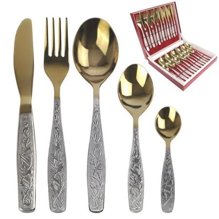 Набор столовых приборов 30пр нерж.сталь 18/0 УРАЛОЧКА М13 НТП д/к н50 (6)