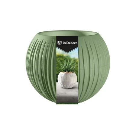 Кашпо 300мл 10*12см пластик СФЕРА МИНИ оливковый (27)