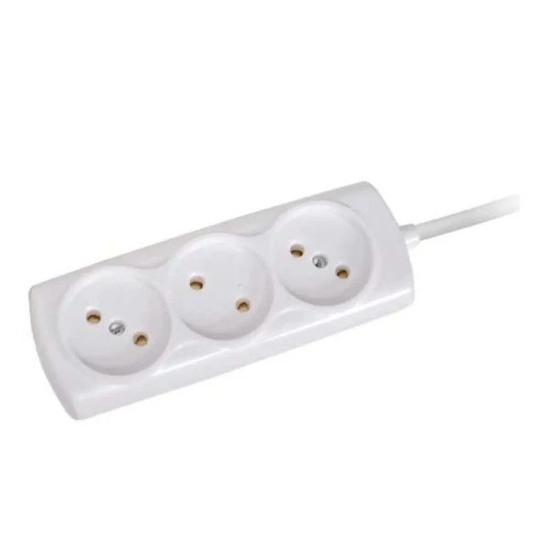 Удлинитель 3 гнезда пластик 5м 0,75кв.мм 6А ШВВП IP20 (35)