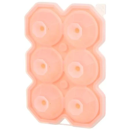 Форма для льда 6 ячеек 18*13*5см силикон SWEET кристаллы розовые