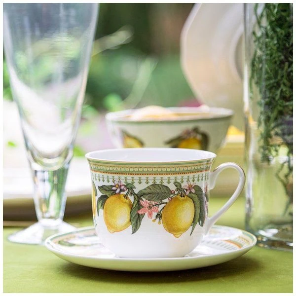 Чайный набор 2пр фарфор ЛИМОНЫ на 1 персону 450мл (24)