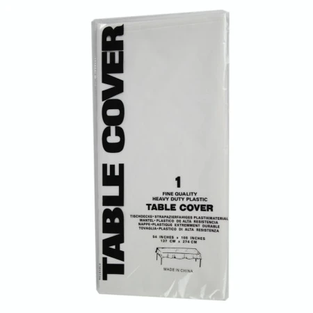 Скатерть 137х274см одноразовая БЕЛАЯ, 0,03мк JC-5153 (300)