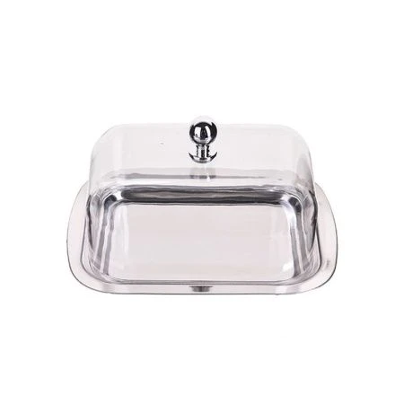 Масленка нерж.сталь с акриловой крышкой МВ23518 (24)