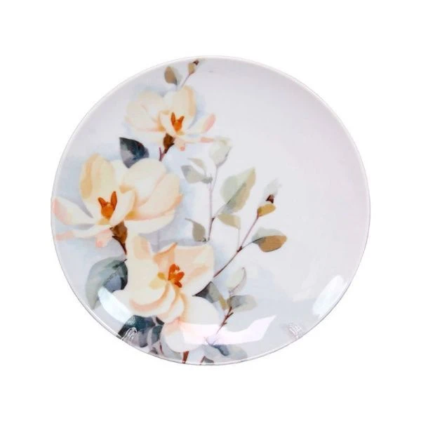 Тарелка мелкая 24см фарфор БЕЛЫЙ ШИПОВНИК Универсал (20)