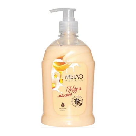 Мыло жидкое 500мл Мёд и молоко (12)
