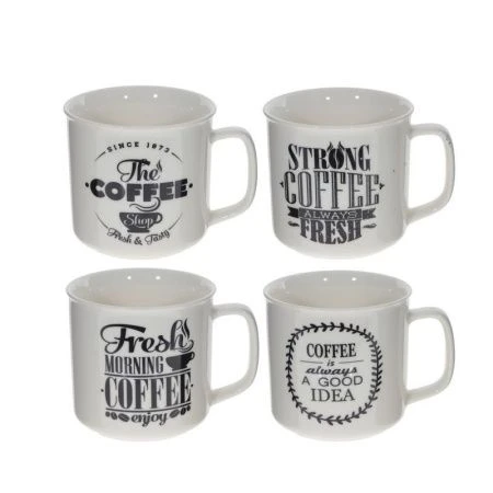 Кружка 400мл фарфор 12*9*9см 4 вида (144)