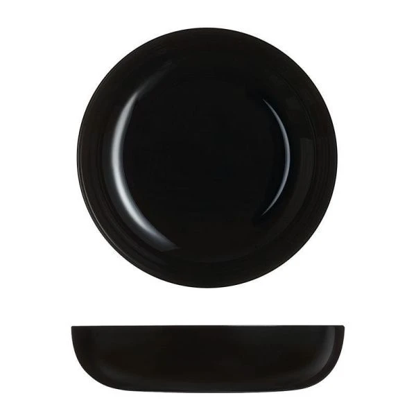 Блюдо 17см стеклокерамика ФРЕНДС ТАЙМ БЛЭК глубокое 71138 (12)