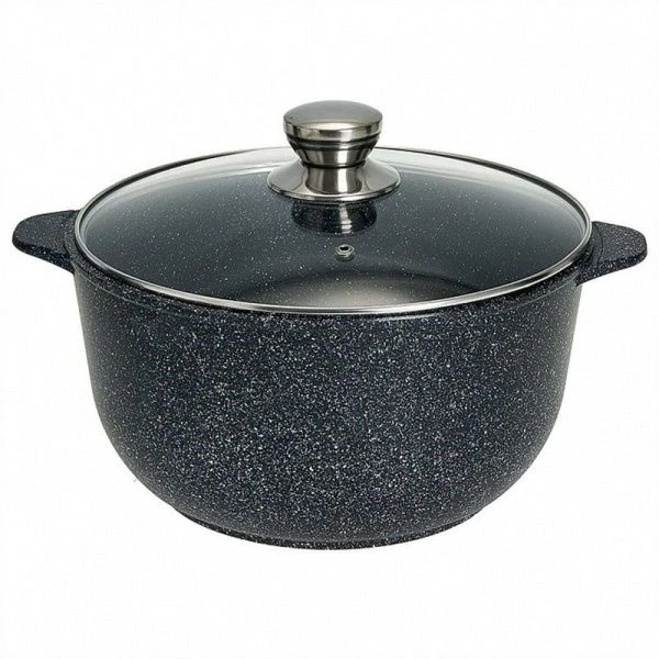 Казан 6л алюминий АП МЕГАЛИТ 14 стекл.крышка в инд.упаковке (4)