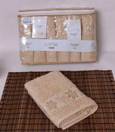 яяяПолотенце 50*90 бамбук Karna ORGANIC 1-6 (Кофейный)