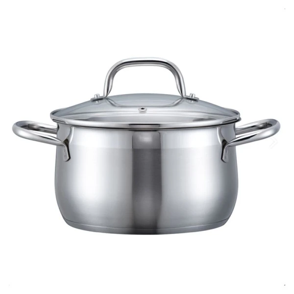 Кастрюля 5,4л нерж.сталь Victoria со стекл.крышкой 24см все виды плит ТМ Appetite SH13543 (1)