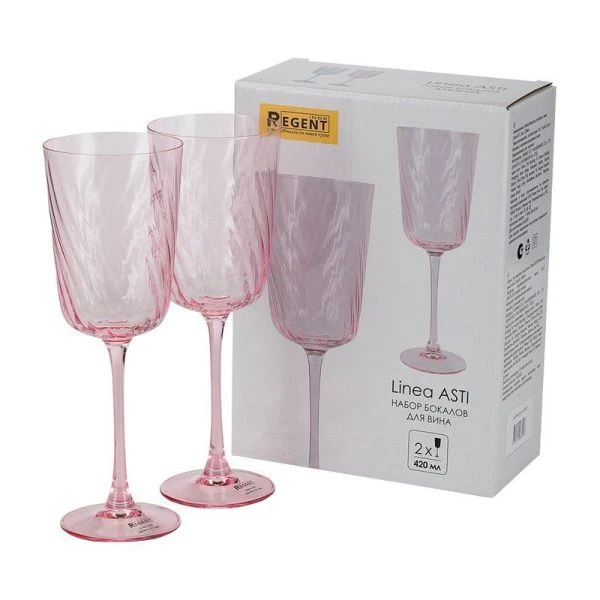 Бокалы для белого вина набор 2шт 420мл стекло ASTI 81-303  (12)